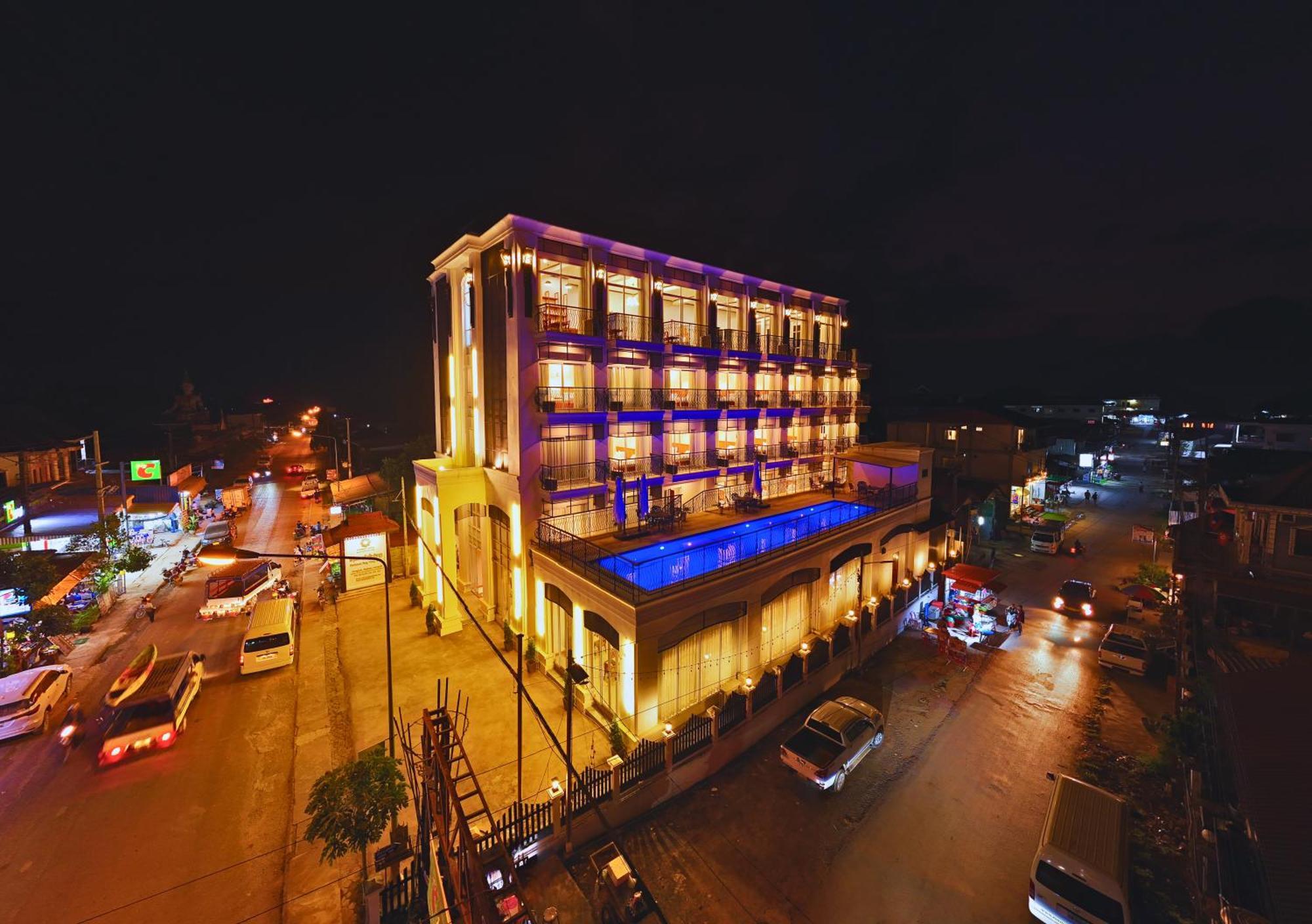 Oudomsin Vangvieng Hotel Vang Vieng Ngoại thất bức ảnh